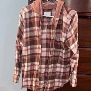 American Eagle, size S, brown plaid